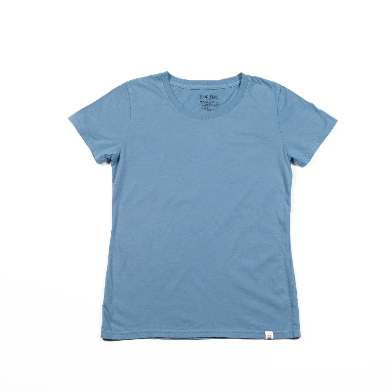 Women's Homesteader T-Shirt - Overcast Silk Blend Satin Velvet
