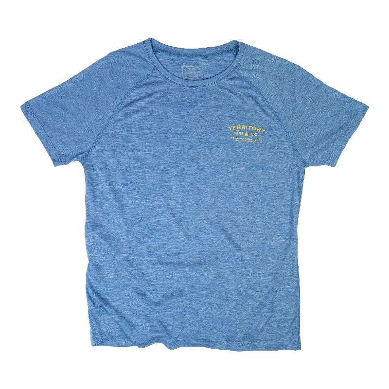 Women's Long Haul Performance Tee- Sky Blue Fitted T-Shirt Seamless Stretchy