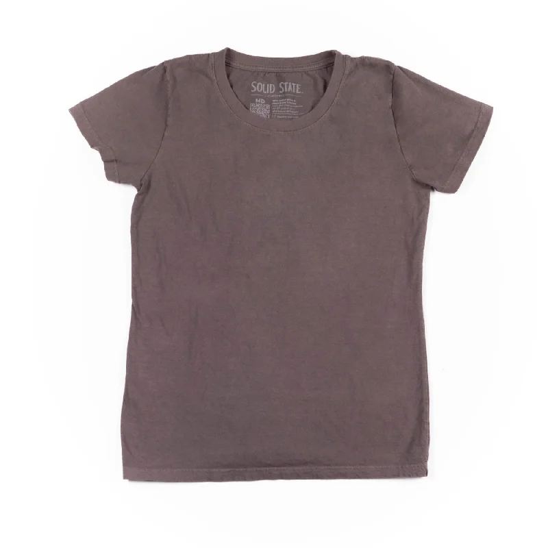 Women's Natural Dye T-Shirt - Slate Rayon Velvet Corduroy