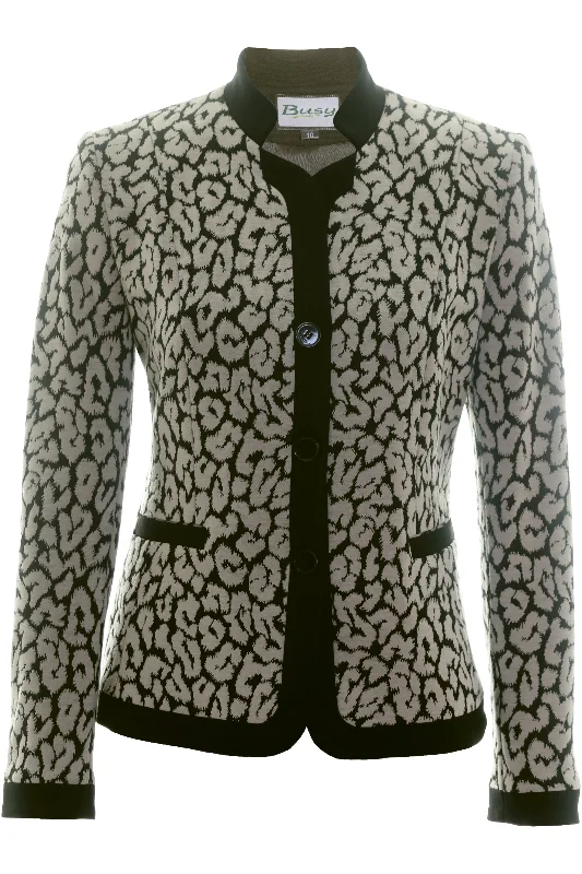 Busy Clothing Women Beige and Black Animal Print Jacket Chenille Jacket Brocade Jacket Lace Jacket Busy Clothing Women Beige and Black Animal Print Jacket Chenille Jacket Brocade Jacket Lace Jacket