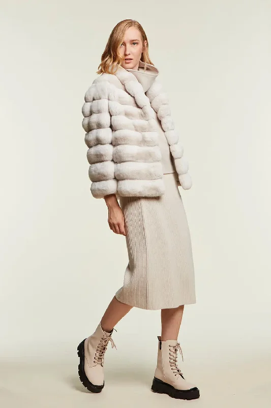 Chinchilla jacket womens Elasticated Jacket Padded Jacket Insulated Jacket