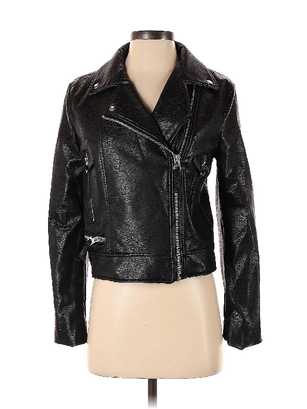 Faux Leather Jacket Herringbone Jacket Houndstooth Jacket Plaid Jacket
