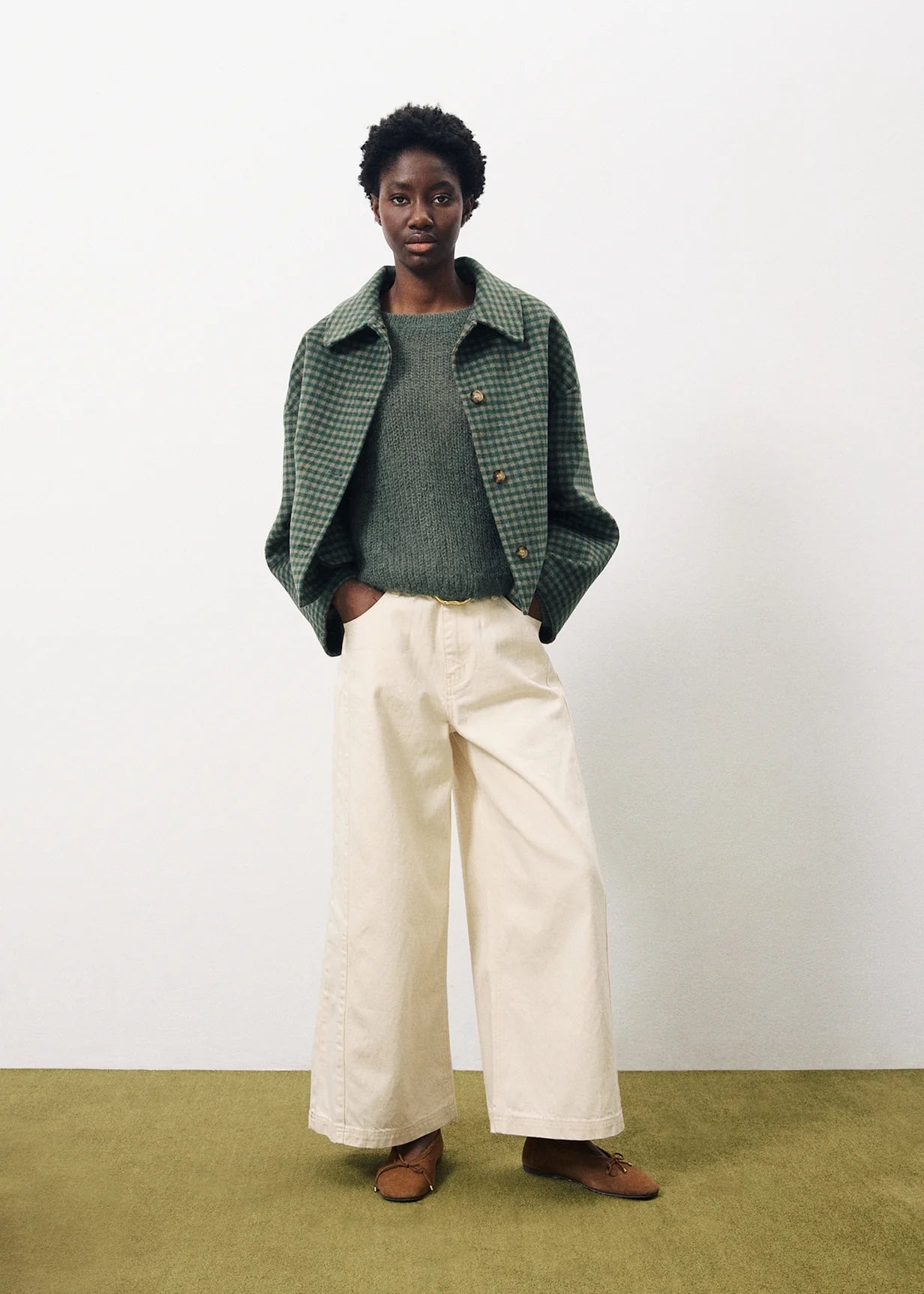 FRNCH Eda cropped jacket Denim Jacket Leather Jacket Suede Jacket
