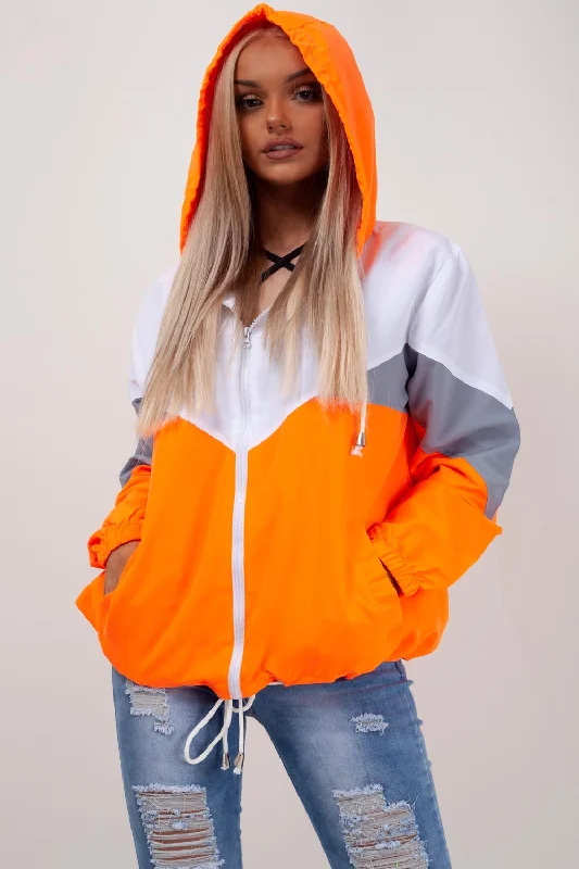 Hooded Windbreaker Sports Festival Jacket Mesh Jacket Canvas Jacket Denim Jacket