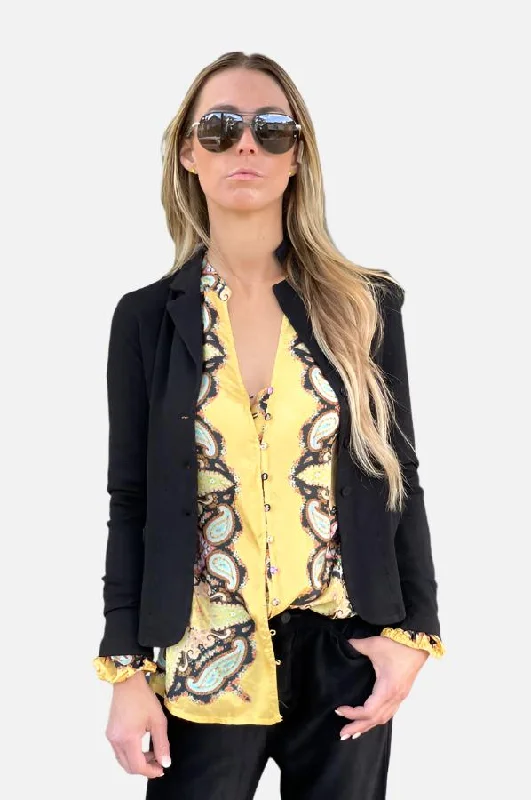 Jacket - Black Striped Jacket Polka Dot Jacket Floral Jacket