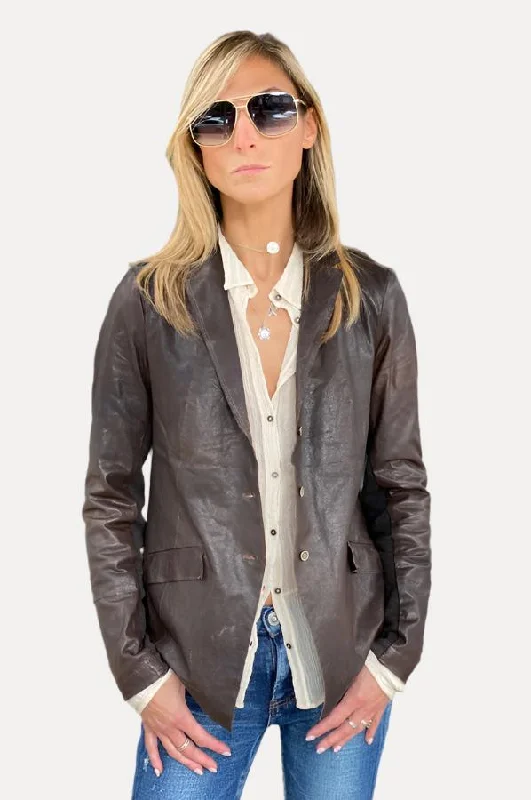 Leather Jacket - Brown Faux Fur Jacket Real Fur Jacket Shearling Jacket