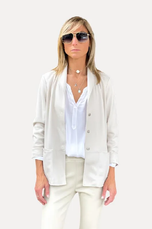 Jacket - Chalk Snapped Jacket Toggled Jacket Drawstring Jacket