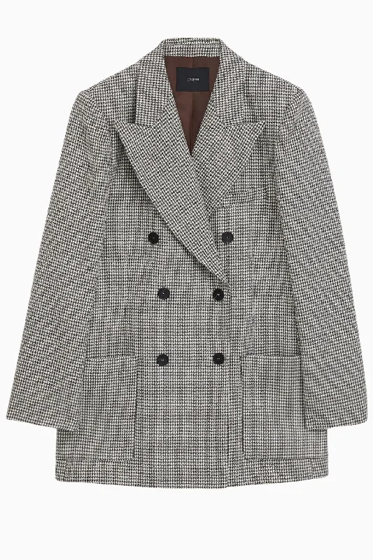 Joseph Fluid Mouline Leandre Jacket - Ivory/ Arabica Wool Fabric Cashmere Fabric Tweed Fabric Joseph Fluid Mouline Leandre Jacket - Ivory/ Arabica Wool Fabric Cashmere Fabric Tweed Fabric