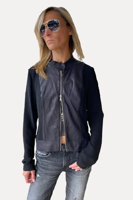 Moto Jacket - Black Oversized Jacket Tailored Jacket Straight Jacket