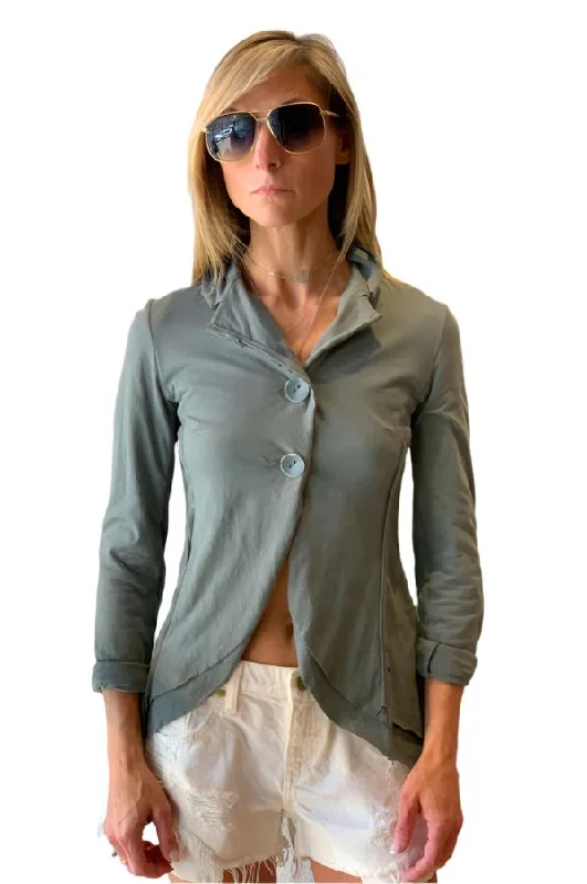 Nolan Jacket - Ocean Grey Chenille Fabric Brocade Fabric Lace Fabric