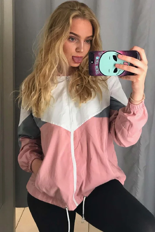 Pink Festival Hooded Sports Jacket Quilted Jacket Puffer Jacket Insulated Jacket