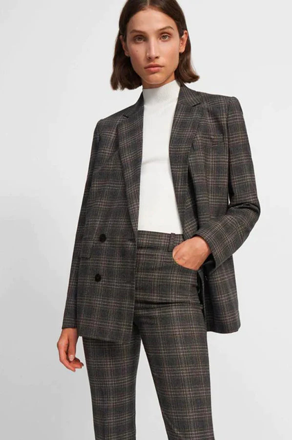 Plaid Wool Piazza Jacket - Multi Striped Jacket Polka Dot Jacket Floral Jacket