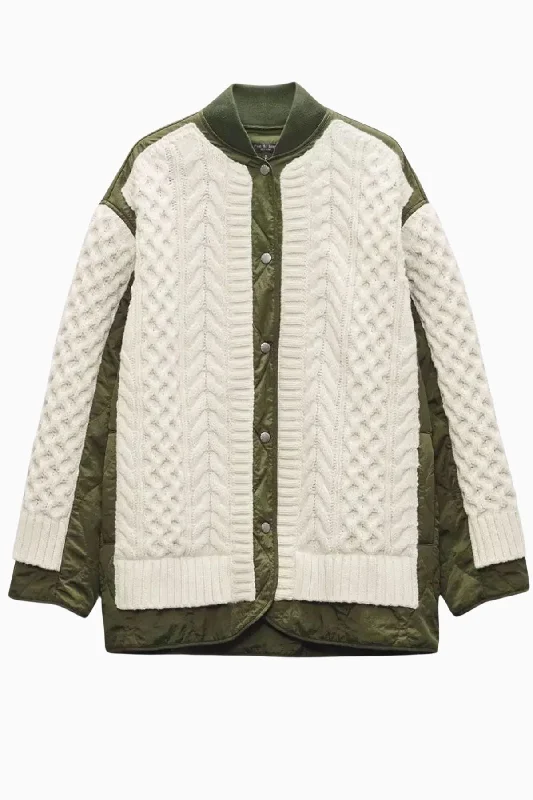 Rag & Bone Winnie Jacket - Natural Cardigan Sweater Pullover