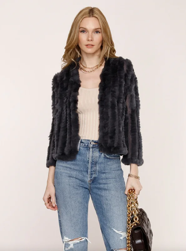 Rosa Fur Jacket - Galaxy Nylon Jacket Polyester Jacket Spandex Jacket