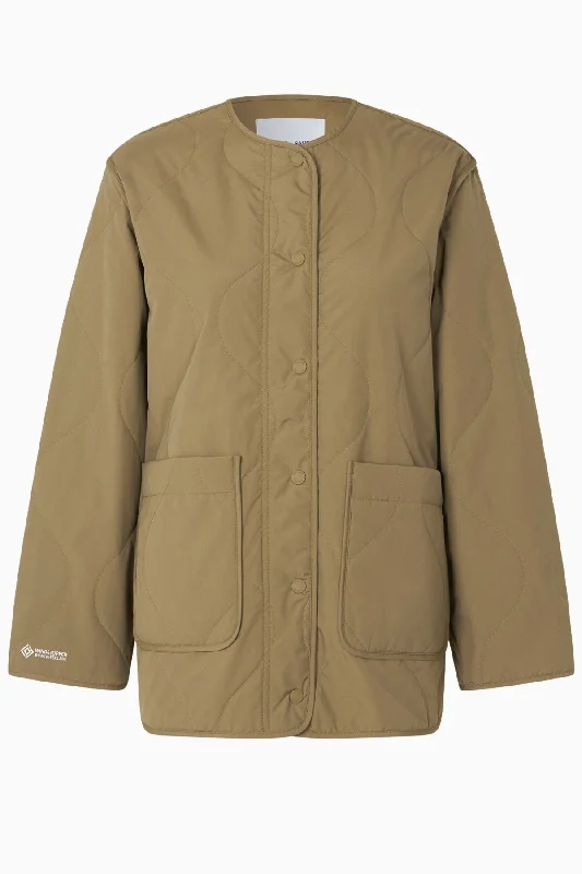 Samsøe Samsøe Saya Jacket - Lead Grey Cotton Jacket Linen Jacket Terry Jacket