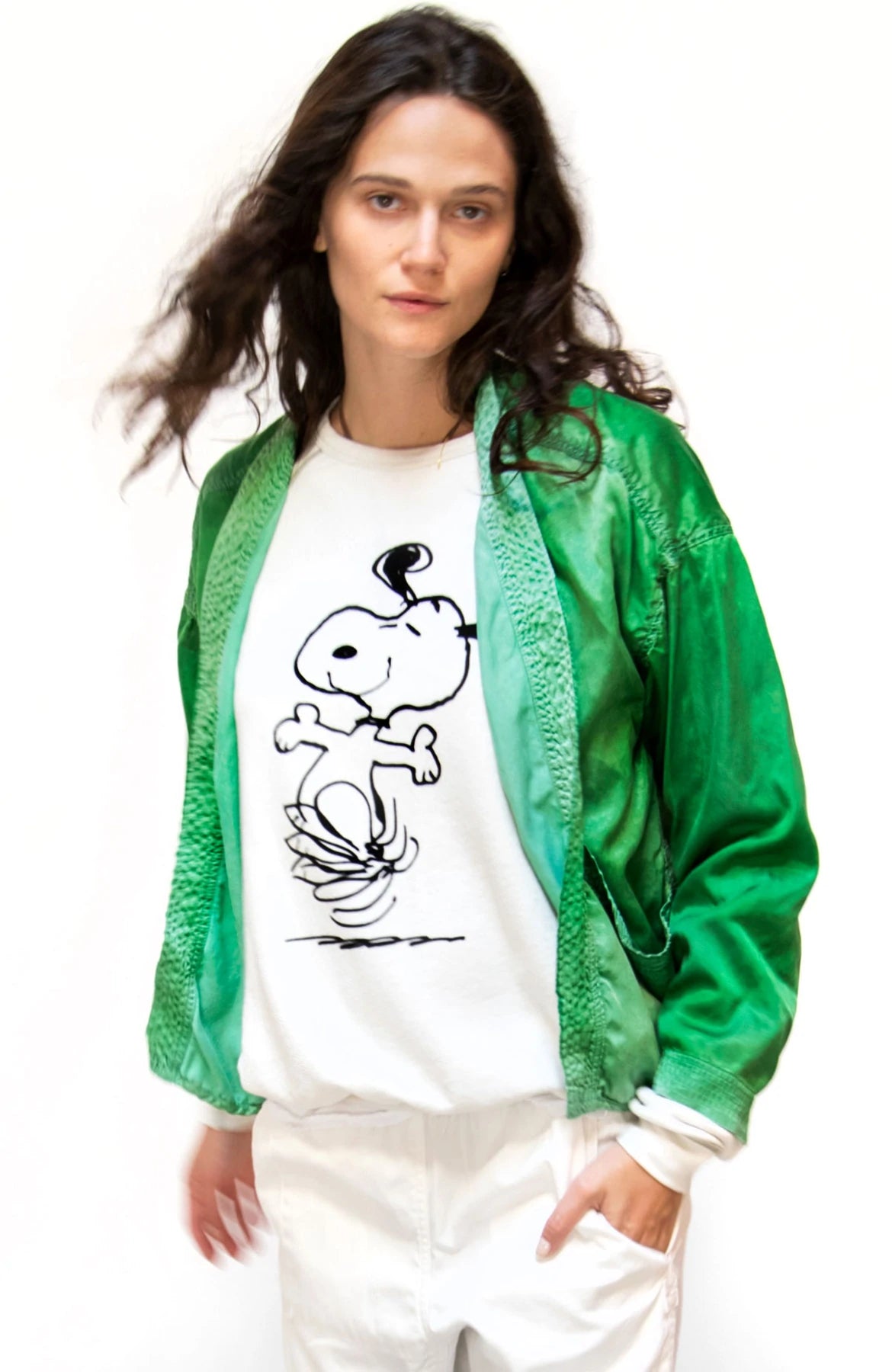 Satin/Glass Kimono Jacket - Glowlight Green Satin Jacket Silk Jacket Chiffon Jacket Satin/Glass Kimono Jacket - Glowlight Green Satin Jacket Silk Jacket Chiffon Jacket