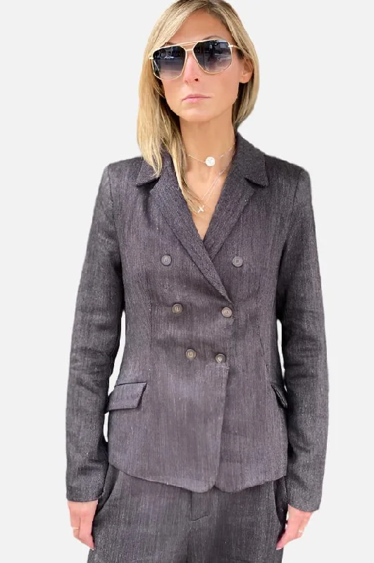 Suit Jacket - Brown Cotton Jacket Linen Jacket Terry Jacket