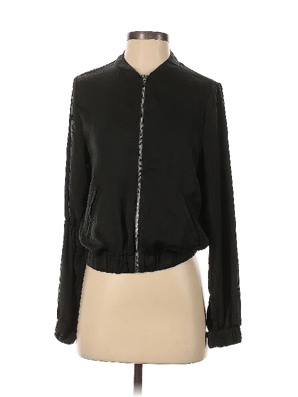 Track Jacket Notch Collar Peter Pan Collar Cowl Neck