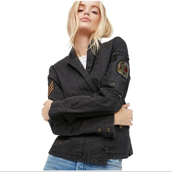 Virginia Grunge Jacket - Black Lace Jacket Ribbed Jacket Sequined Jacket