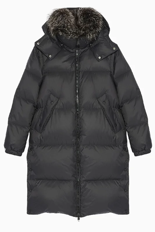 Yves Salomon Convertible Puffer Jacket - Black Mesh Jacket Canvas Jacket Denim Jacket Yves Salomon Convertible Puffer Jacket - Black Mesh Jacket Canvas Jacket Denim Jacket