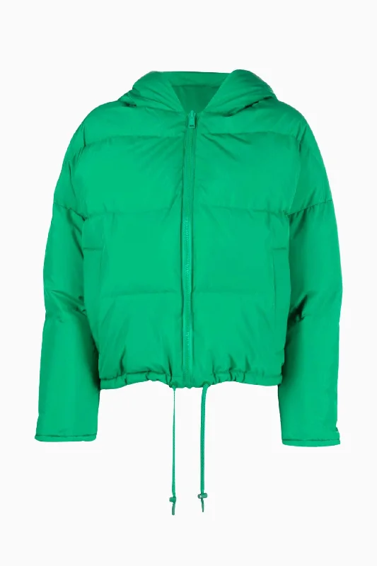 Yves Salomon Hooded Crop Puffer Jacket - Chlorophyll Wool Jacket Cashmere Jacket Tweed Jacket Yves Salomon Hooded Crop Puffer Jacket - Chlorophyll Wool Jacket Cashmere Jacket Tweed Jacket