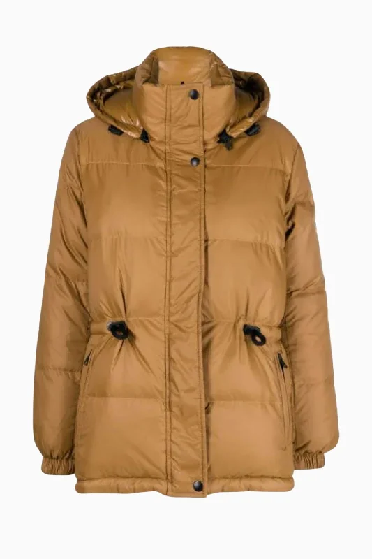 Yves Salomon Reversible Puffer Jacket - Caramel Collared Jacket Crew Neck Jacket Turtle Neck Jacket Yves Salomon Reversible Puffer Jacket - Caramel Collared Jacket Crew Neck Jacket Turtle Neck Jacket