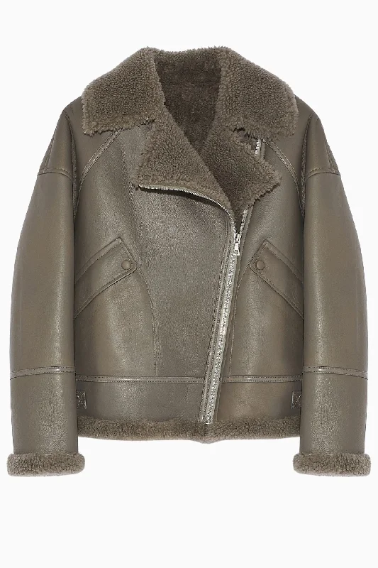 Yves Salomon Shearling Longline Bomber Jacket - Ombre Grey V-Neck Jacket Boat Neck Jacket Square Neck Jacket Yves Salomon Shearling Longline Bomber Jacket - Ombre Grey V-Neck Jacket Boat Neck Jacket Square Neck Jacket
