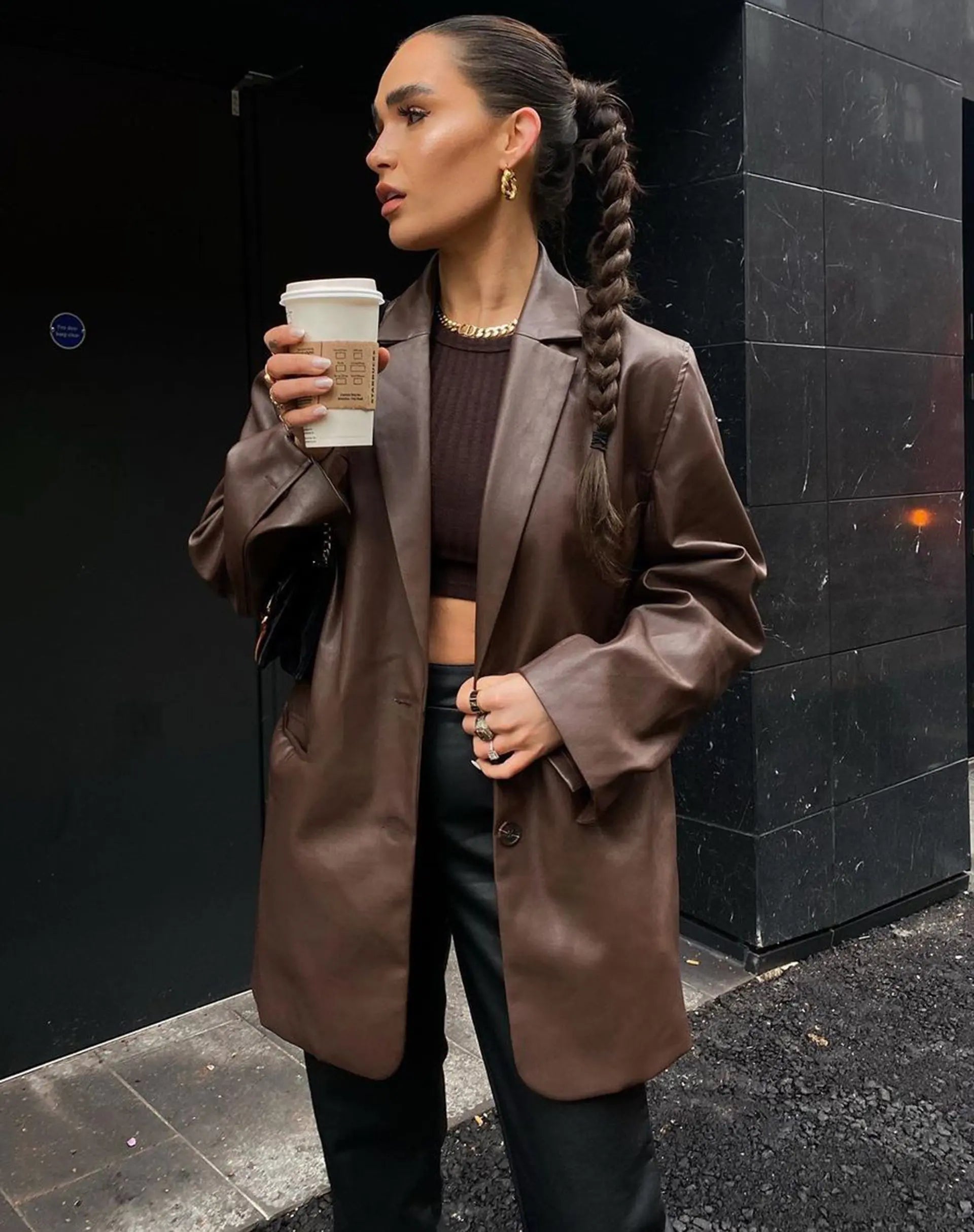 Znbbw Women PU Leather Blazera Tailored Collar Long Sleeve Suit Jackets Loose Single-Breasted Coats Streetwear Office Lady Jackets top Faux Fur Jacket Real Fur Jacket Shearling Jacket Znbbw Women PU Leather Blazera Tailored Collar Long Sleeve Suit Jackets Loose Single-Breasted Coats Streetwear Office Lady Jackets top Faux Fur Jacket Real Fur Jacket Shearling Jacket
