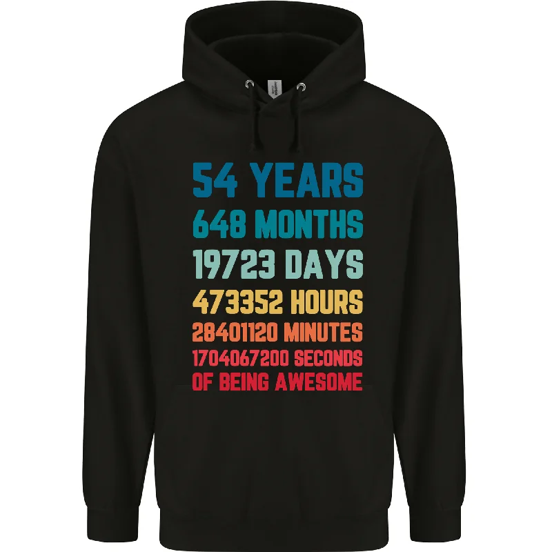 54th Birthday 54 Year Old Mens 80% Cotton Hoodie Hoodie with Double Zipper Versatile Adjustable 54th Birthday 54 Year Old Mens 80% Cotton Hoodie Hoodie with Double Zipper Versatile Adjustable