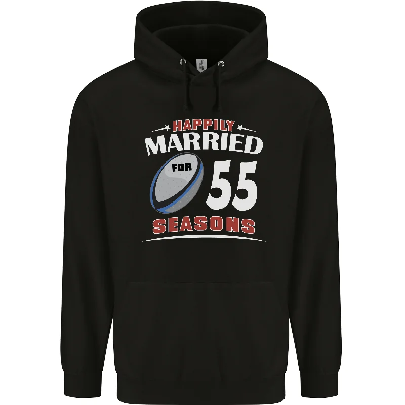 55 Year Wedding Anniversary 55th Rugby Mens 80% Cotton Hoodie Hoodie with Cropped Fit Short Trendy 55 Year Wedding Anniversary 55th Rugby Mens 80% Cotton Hoodie Hoodie with Cropped Fit Short Trendy