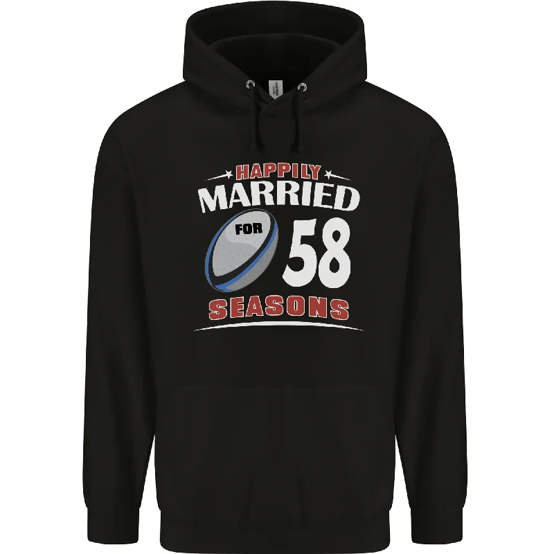 58 Year Wedding Anniversary 58th Rugby Mens 80% Cotton Hoodie Hoodie with Hem Ribbing Snug Secure 58 Year Wedding Anniversary 58th Rugby Mens 80% Cotton Hoodie Hoodie with Hem Ribbing Snug Secure