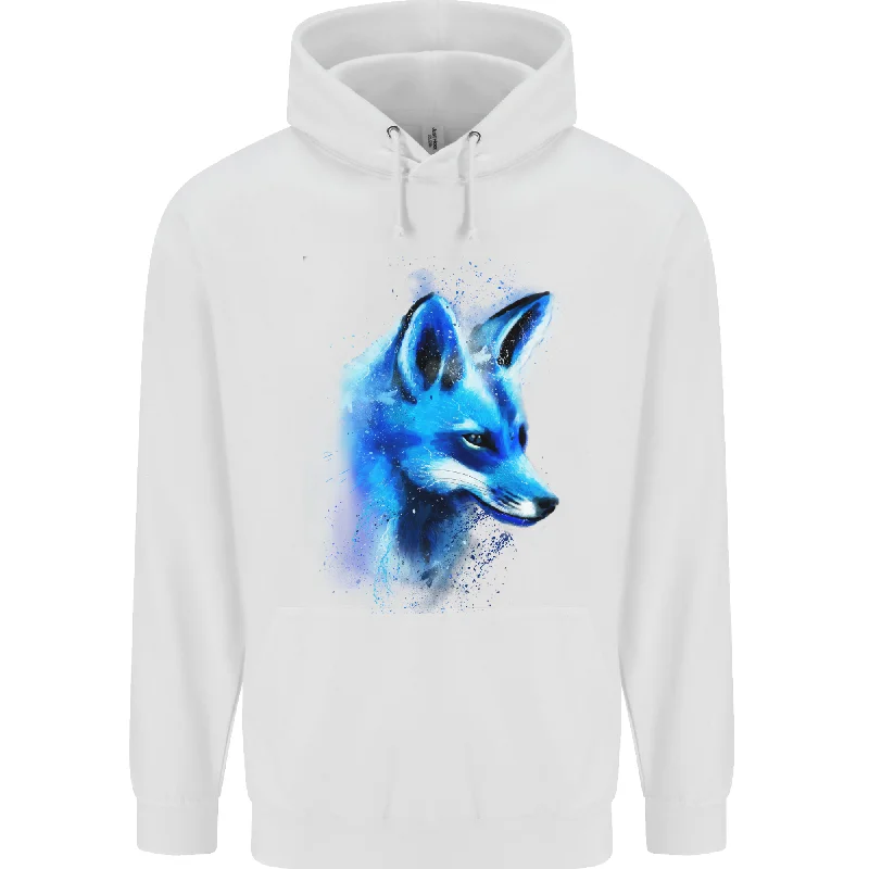 A Fox Watercolour Mens 80% Cotton Hoodie Graphic Hoodie Design Print