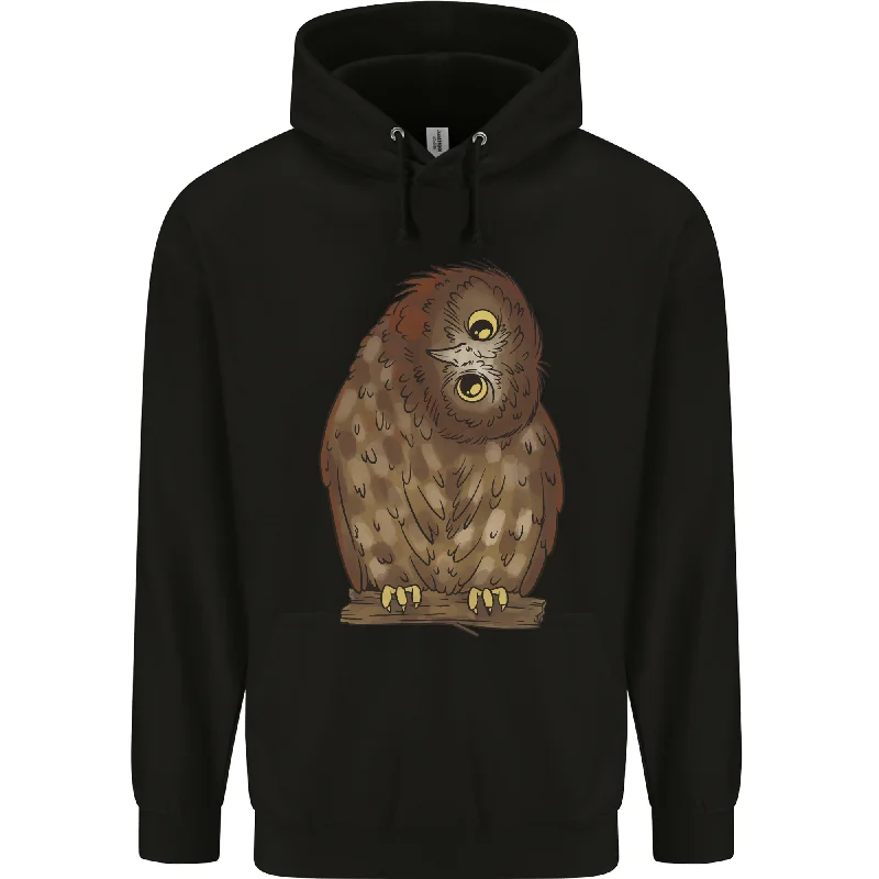 A Funny Owl Mens 80% Cotton Hoodie Hoodie with Ribbed Cuffs Snug Fit Comfort