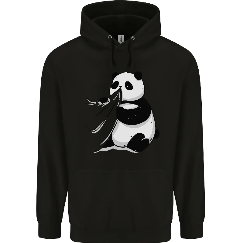 A Funny Panda Bear Mens 80% Cotton Hoodie Hoodie with Mesh Breathable Sporty