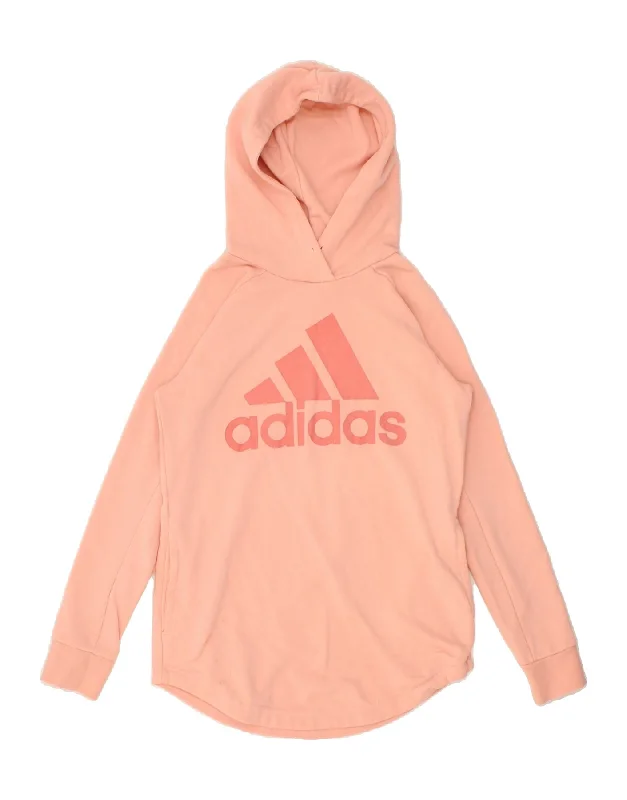 ADIDAS Womens Graphic Hoodie Jumper UK 12/14 Medium Pink Cotton Hoodie with Elastic Waist Stretchable Comfortable ADIDAS Womens Graphic Hoodie Jumper UK 12/14 Medium Pink Cotton Hoodie with Elastic Waist Stretchable Comfortable