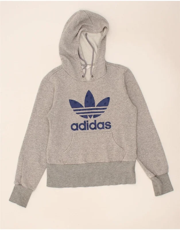 ADIDAS Womens Graphic Hoodie Jumper UK 12 Medium Grey Flecked Hoodie with Metallic Shiny Futuristic ADIDAS Womens Graphic Hoodie Jumper UK 12 Medium Grey Flecked Hoodie with Metallic Shiny Futuristic