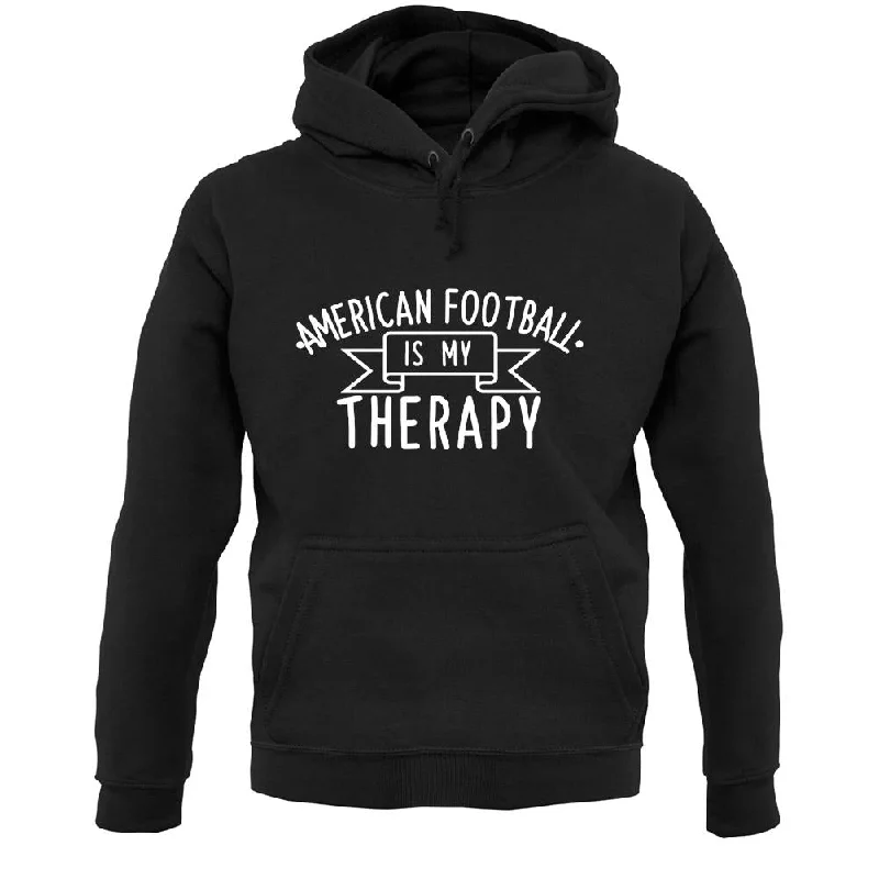 Americanfootball Is My Therapy Unisex Hoodie Hoodie with Camouflage Military Edgy