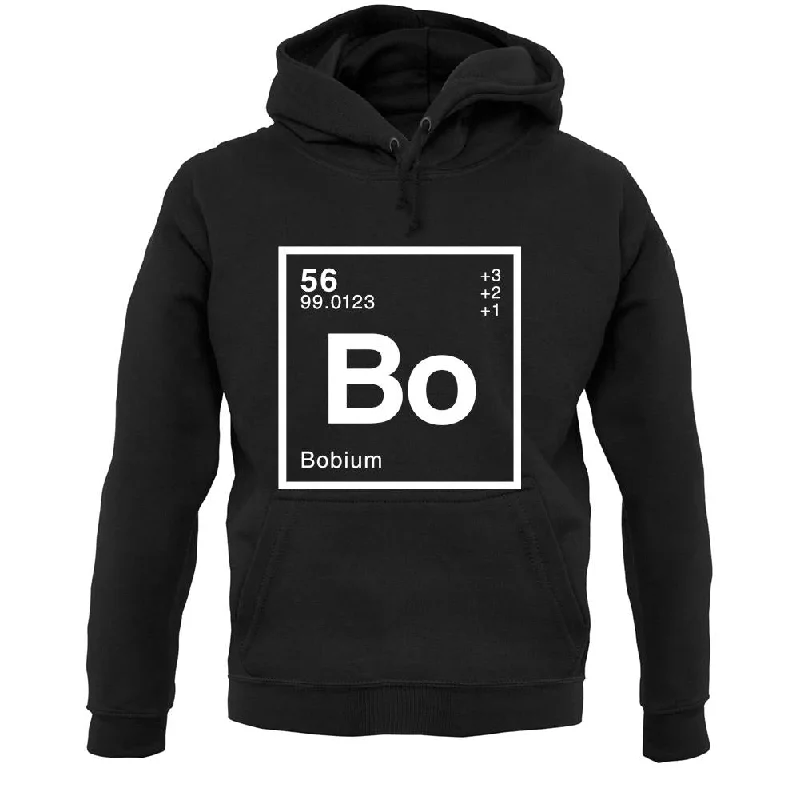 Bob - Periodic Element Unisex Hoodie Hoodie with Snap Buttons Easy Quick