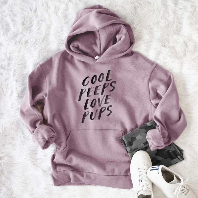 Cool Peeps Love Pups  - Bodega Midweight Hoodie Hoodie with Cropped Fit Short Trendy