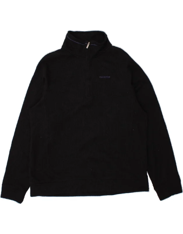 CRAGHOPPERS Mens Zip Neck Sweatshirt Jumper Large Navy Blue Polyester Hoodie with Drawstring Waist Adjustable Fitted CRAGHOPPERS Mens Zip Neck Sweatshirt Jumper Large Navy Blue Polyester Hoodie with Drawstring Waist Adjustable Fitted