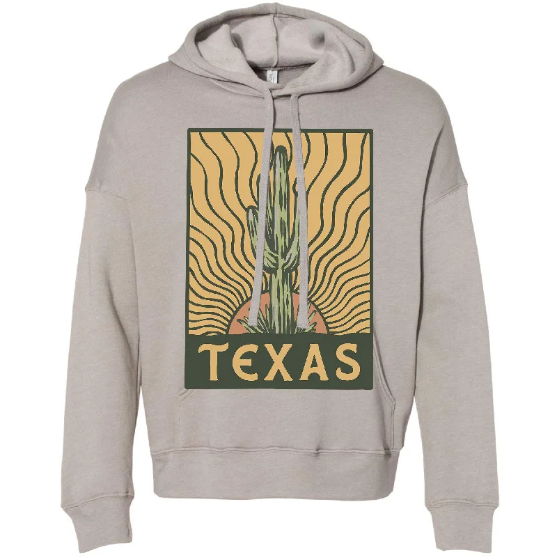 Desert Sunset Texas Drop Shoulder Hoodie Oversized Hoodie Comfort Casual