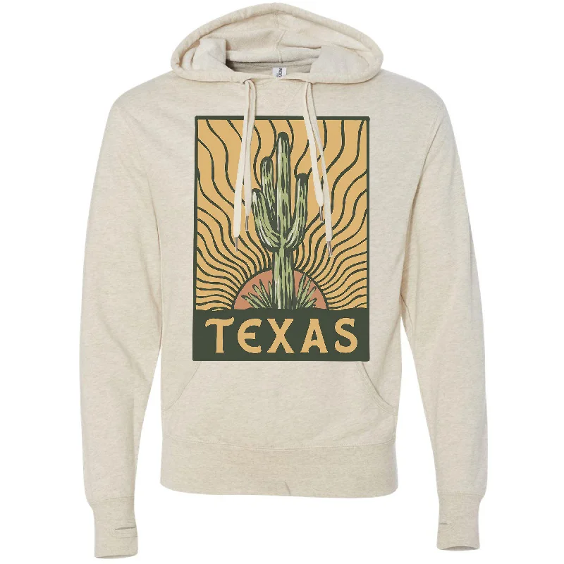 Desert Sunset Texas Hoodie Hoodie with High-Low Hem Asymmetrical Trendy