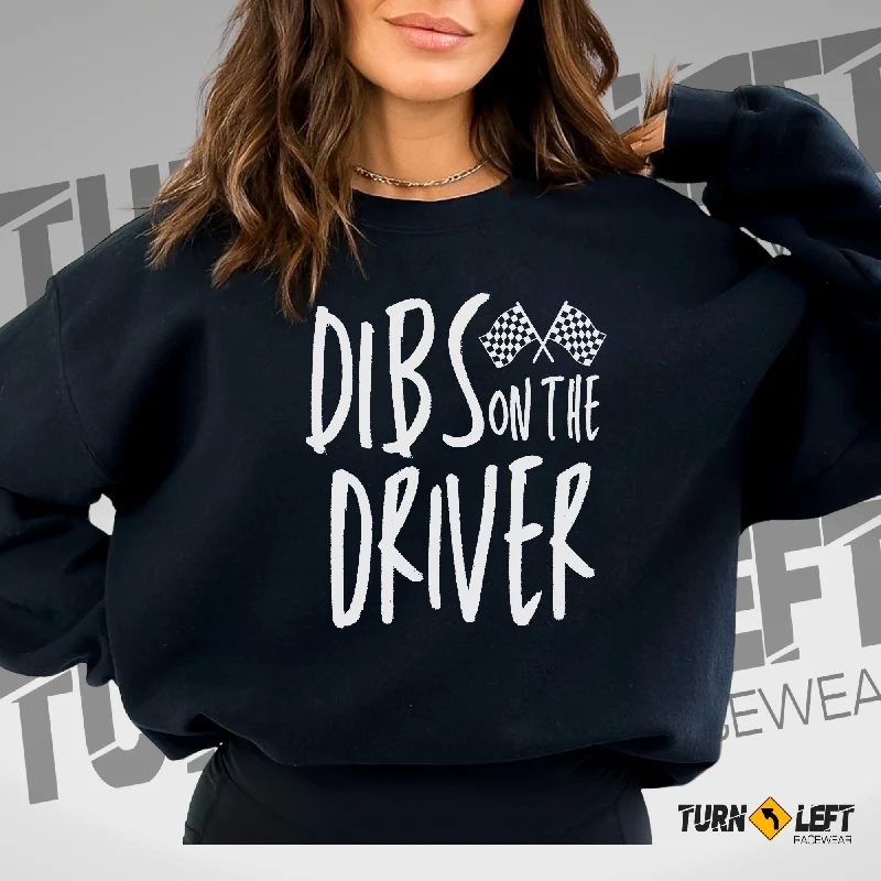 Dibs On The Driver Crewneck Sweatshirt Hoodie with Rhinestones Sparkly Elegant