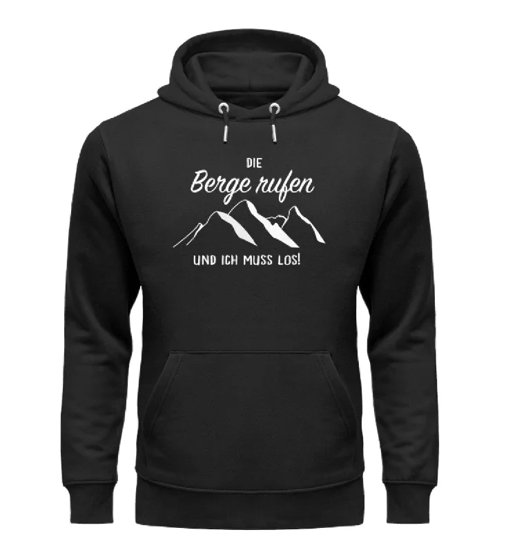 Die Berge rufen und ich muss los - Unisex Premium Organic Hoodie Hoodie with Hem Detail Decorative Unique