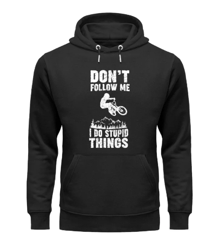 Don't follow me i do stupid things - Unisex Premium Organic Hoodie Hoodie with Side Slits Relaxed Casual