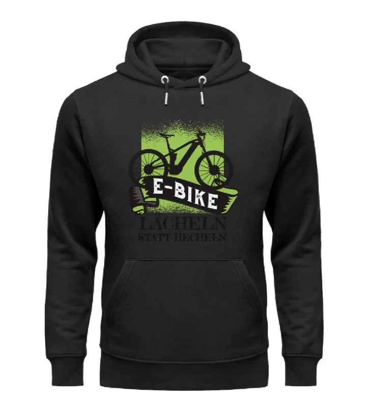 E-Bike - Lächeln statt hecheln - Unisex Premium Organic Hoodie Hoodie with Belted Waist Structured Tailored