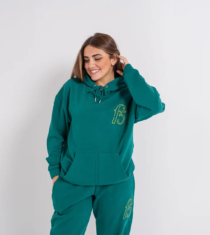 F5 ESSENTIAL HOODIE Hoodie with Tied Waist Feminine Flattering