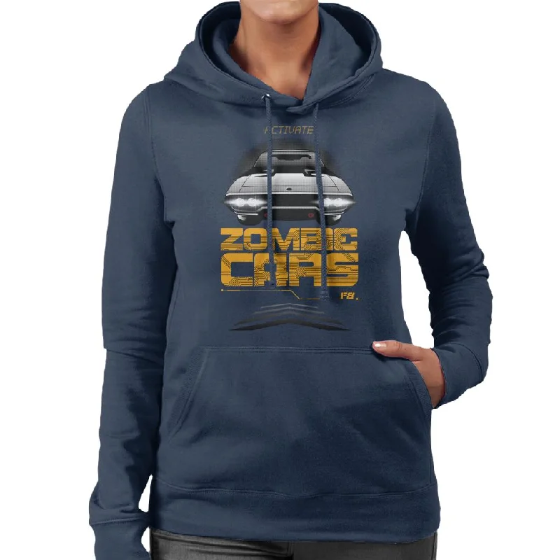 Fast and Furious Activate Zombie Cars Women's Hooded Sweatshirt Hoodie with Batwing Sleeves Loose Dramatic Fast and Furious Activate Zombie Cars Women's Hooded Sweatshirt Hoodie with Batwing Sleeves Loose Dramatic