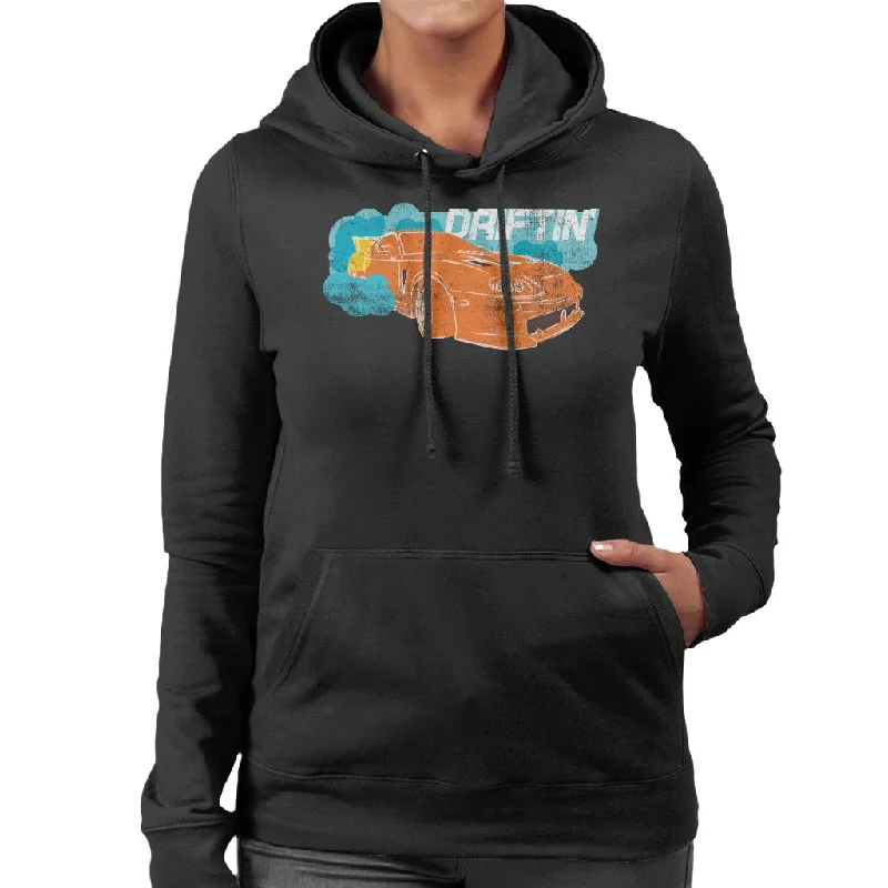 Fast and Furious Driftin Women's Hooded Sweatshirt Hoodie with Crew Neck Simple Timeless Fast and Furious Driftin Women's Hooded Sweatshirt Hoodie with Crew Neck Simple Timeless