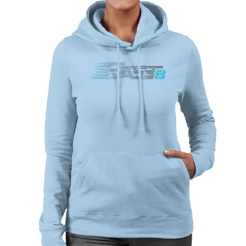 Fast and Furious Fast 8 Blue Women's Hooded Sweatshirt Hoodie with Hem Elastic Stretchable Comfortable Fast and Furious Fast 8 Blue Women's Hooded Sweatshirt Hoodie with Hem Elastic Stretchable Comfortable